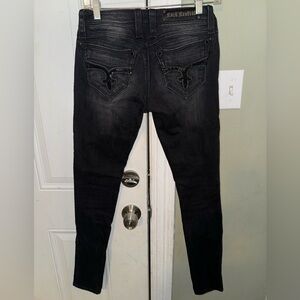 Rock Revival Black Denim Skinny Jeans Sz 25 NWOT